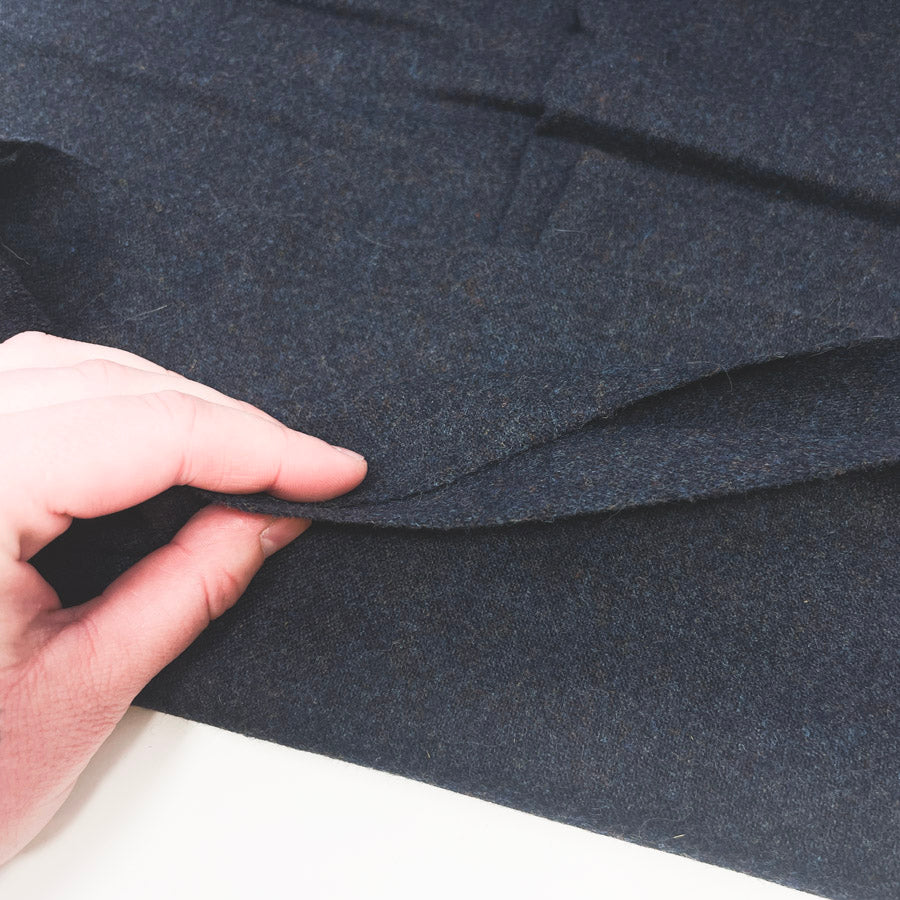 1.75 Yds x 56" Dark Navy Wool Fabric