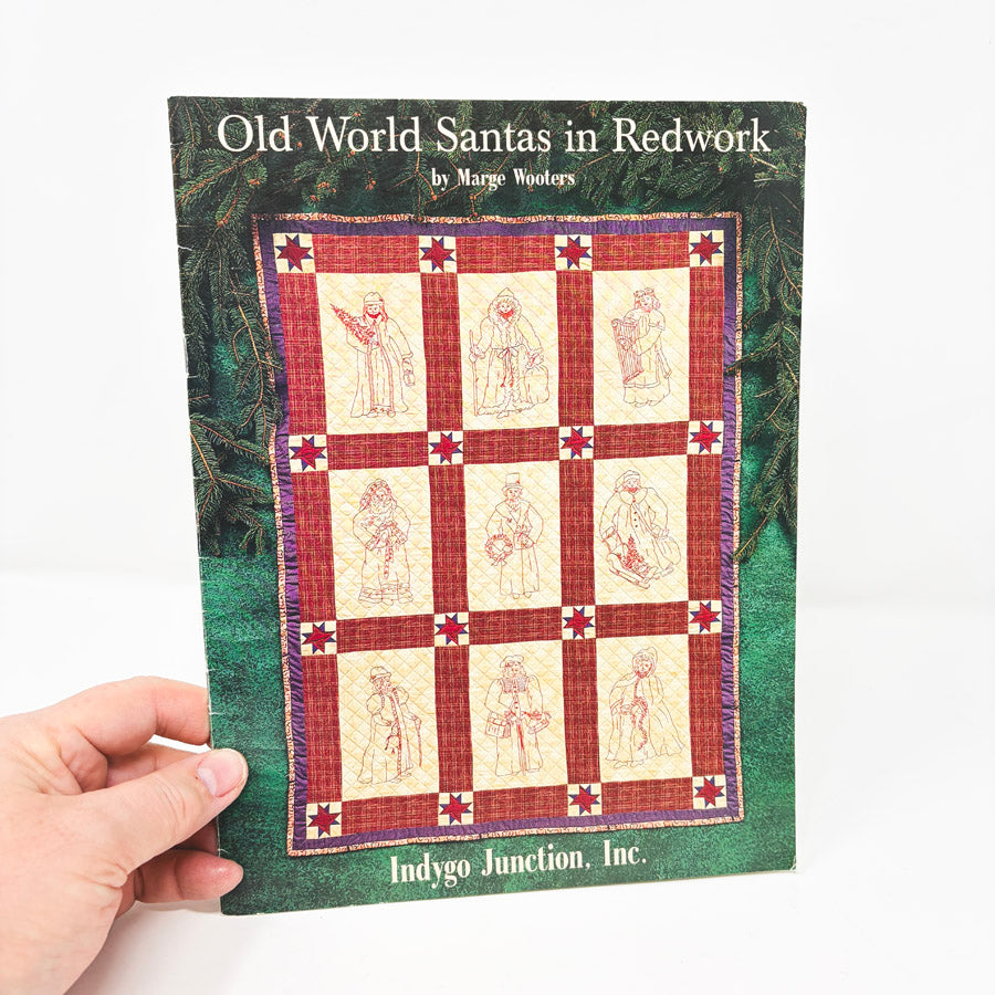 Old World Santas in Redwork Needlepoint Design Book