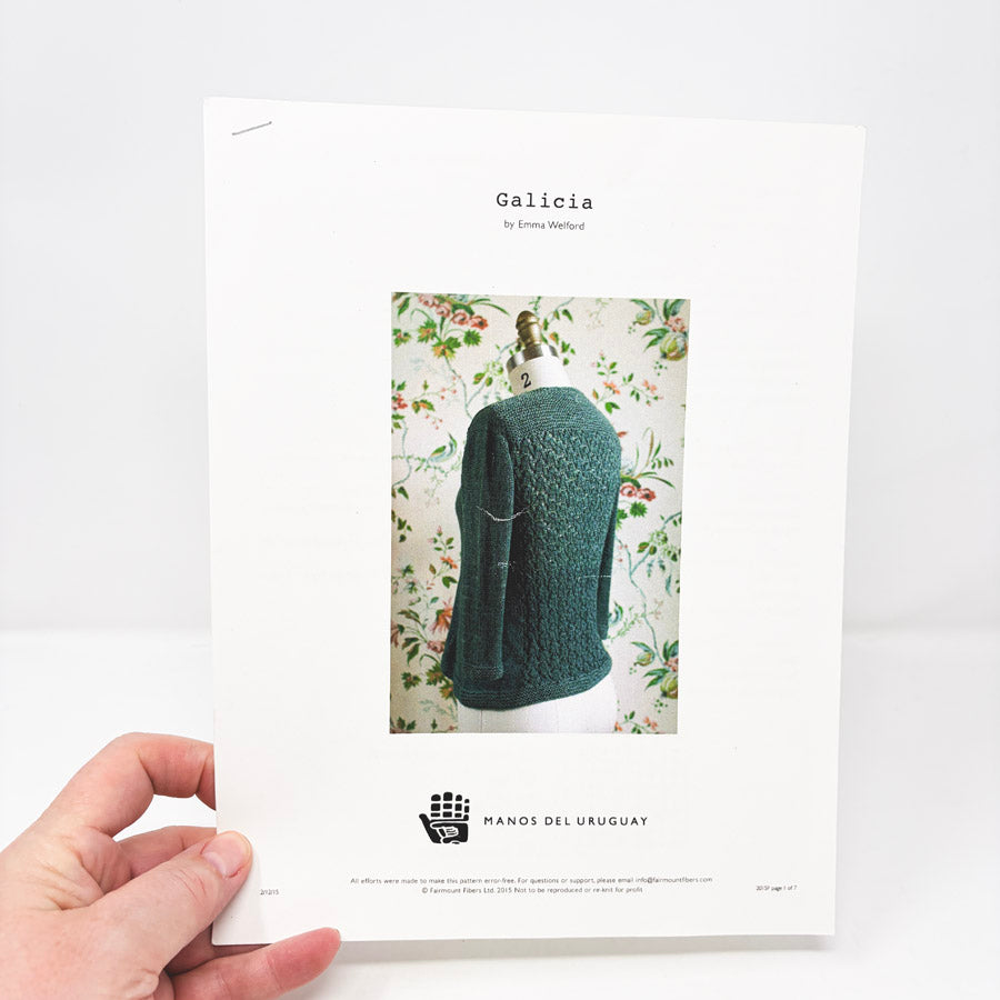 Galicia Sweater Knitting Pattern Booklet