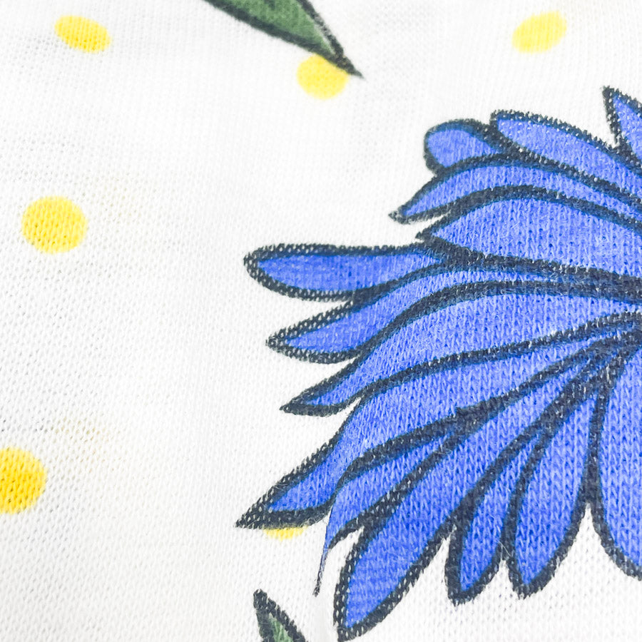 1.25 Yds x 58" Bright Floral Cotton Blend Fabric