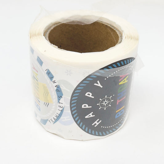 Roll of Happy Birthday Stickers