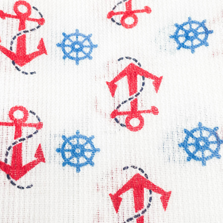 2 Yds x 44" Nautical Gauzy Blouse Fabric