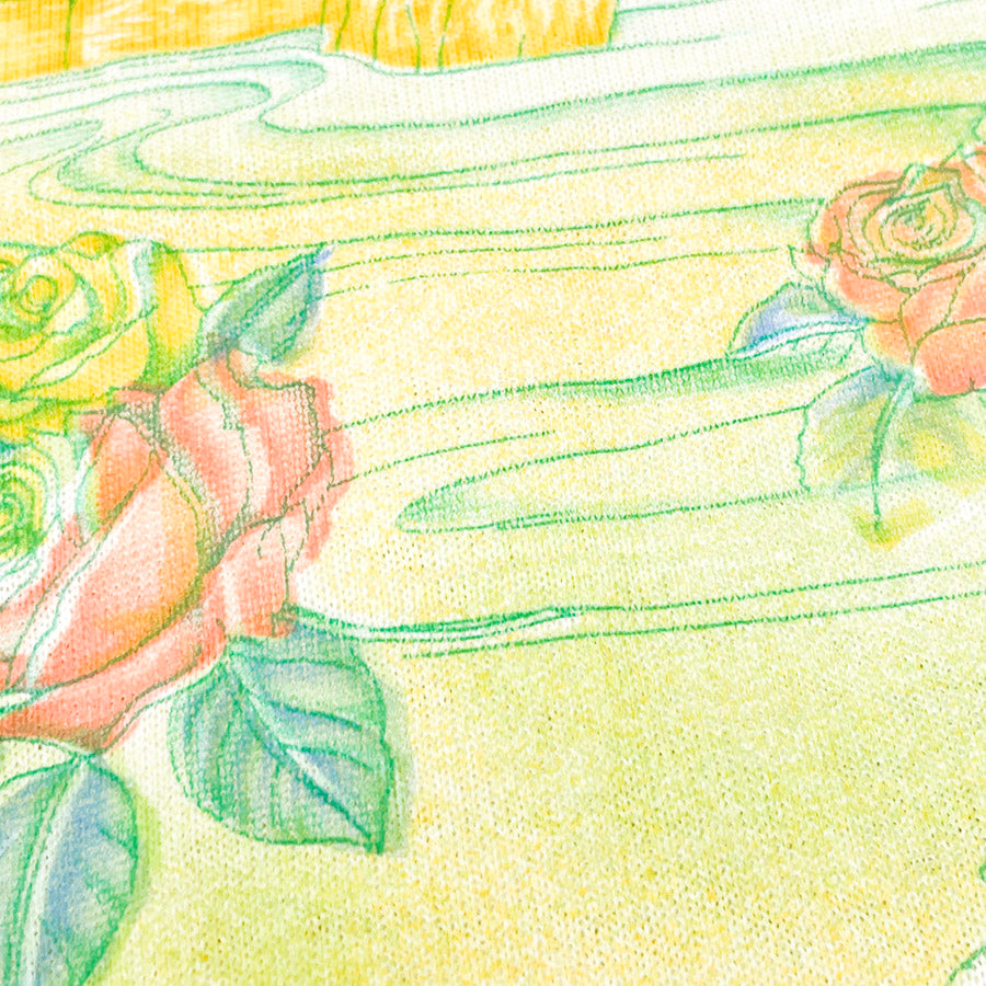 1.25 Yds x 56" Chinoiserie Style Scene Jersey Knit Fabric