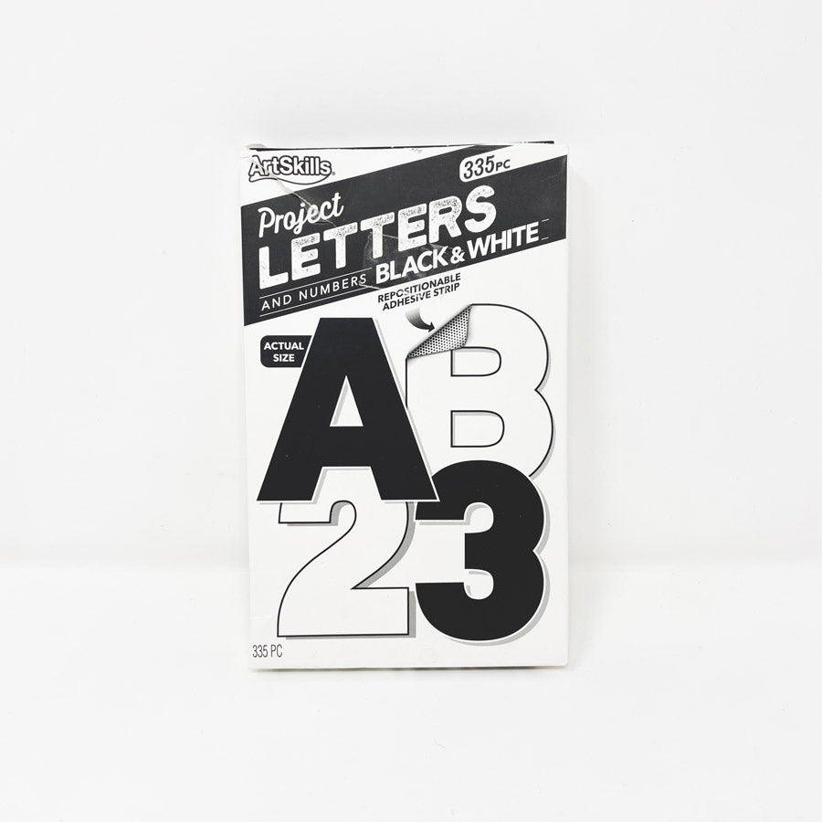 ArtSkills Adhesive Project Letters and Numbers Black & White
