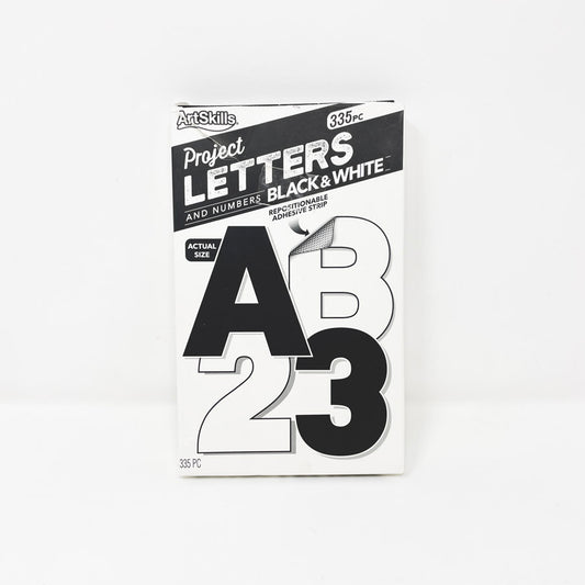 ArtSkills Adhesive Project Letters and Numbers Black & White