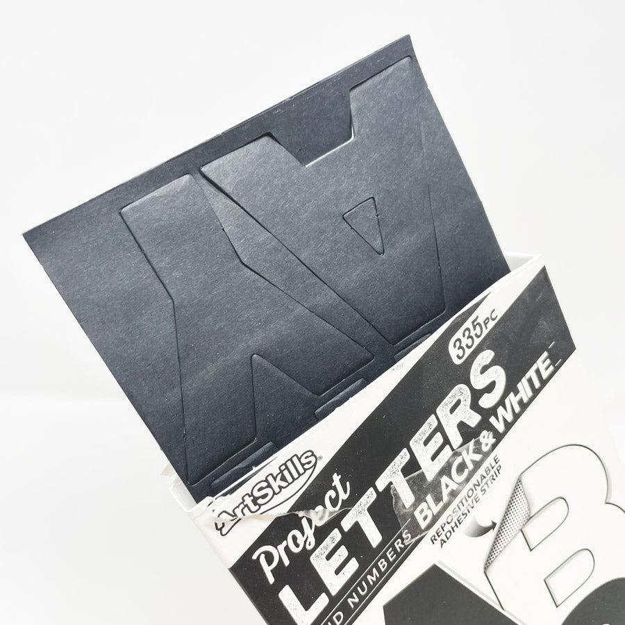 ArtSkills Adhesive Project Letters and Numbers Black & White