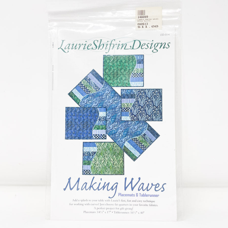 Making Waves Placemat and Tablerunner Sewing Pattern by Laurie Shifrin Designs