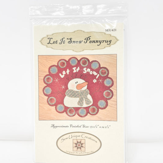 Let It Snow Pennyrug Sewing Pattern by Sew Unique Creations