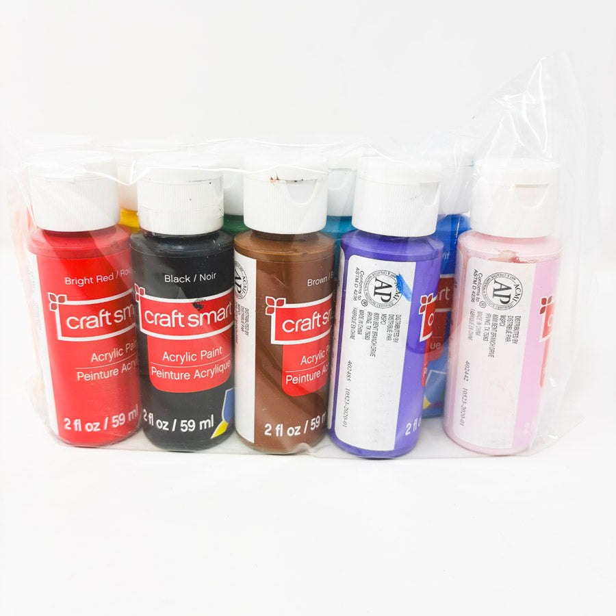 10 pc Rainbow Colors Craftsmart Acrylic Paint