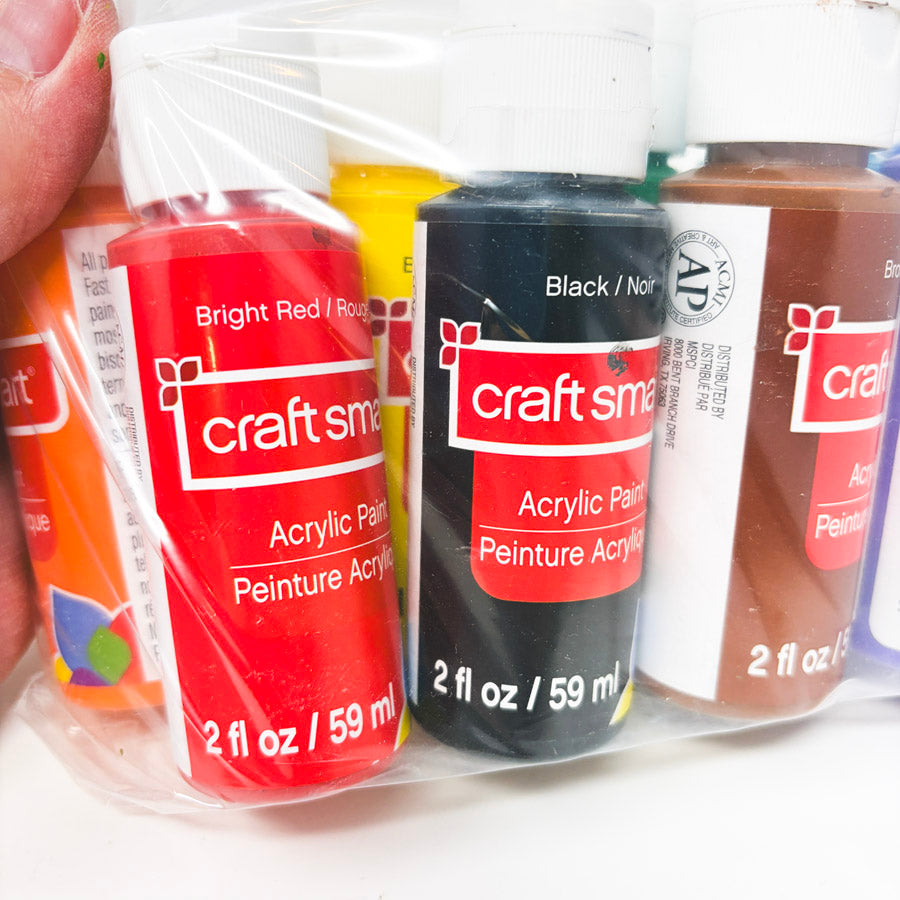10 pc Rainbow Colors Craftsmart Acrylic Paint