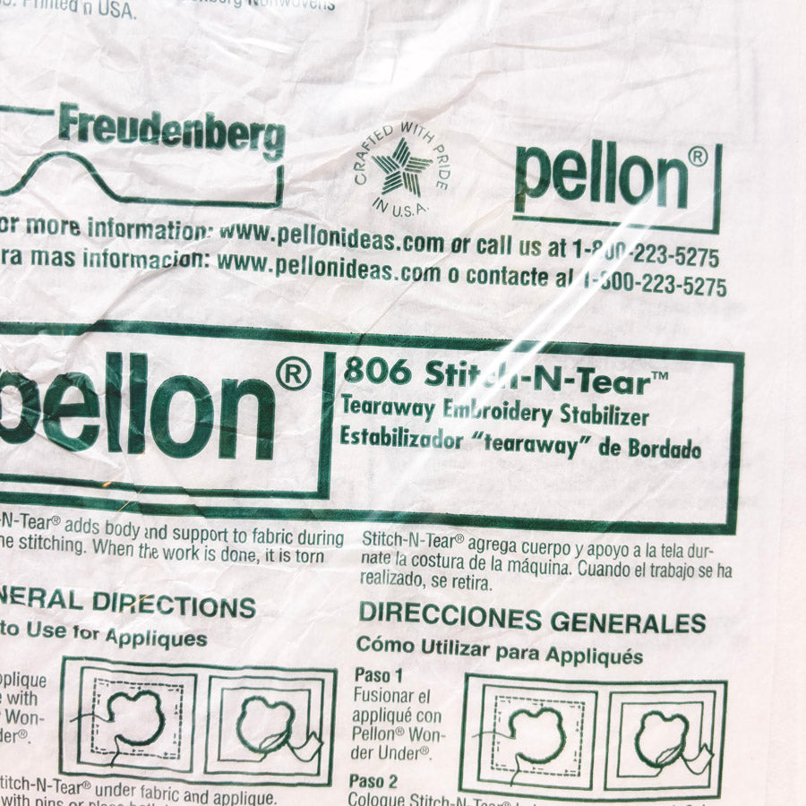 Length of Pellon Stitch-N-Tear Embroidery Stabilizer