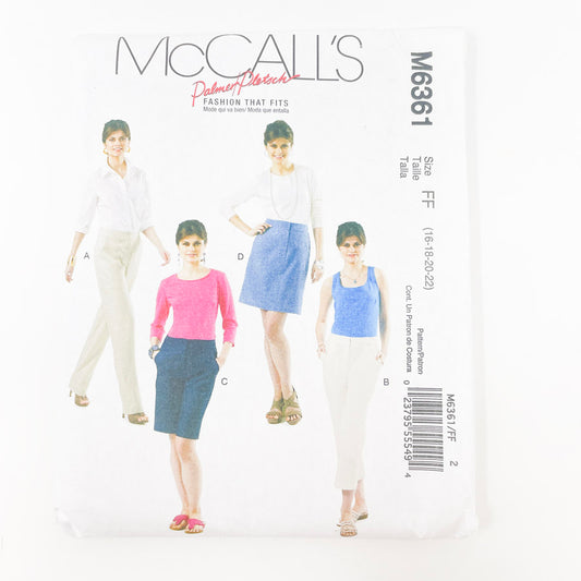 2011- McCall's- M6361- Pants- Size 16-22