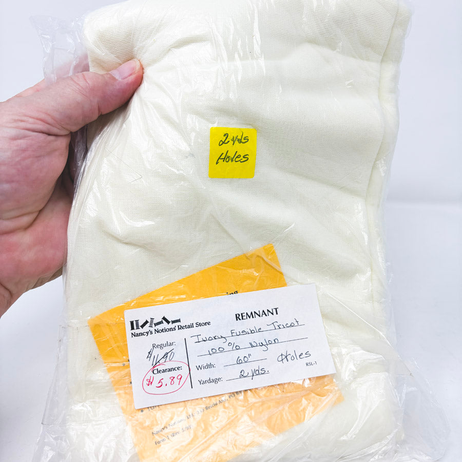 2 yds x 60" Ivory Fusible Tricot