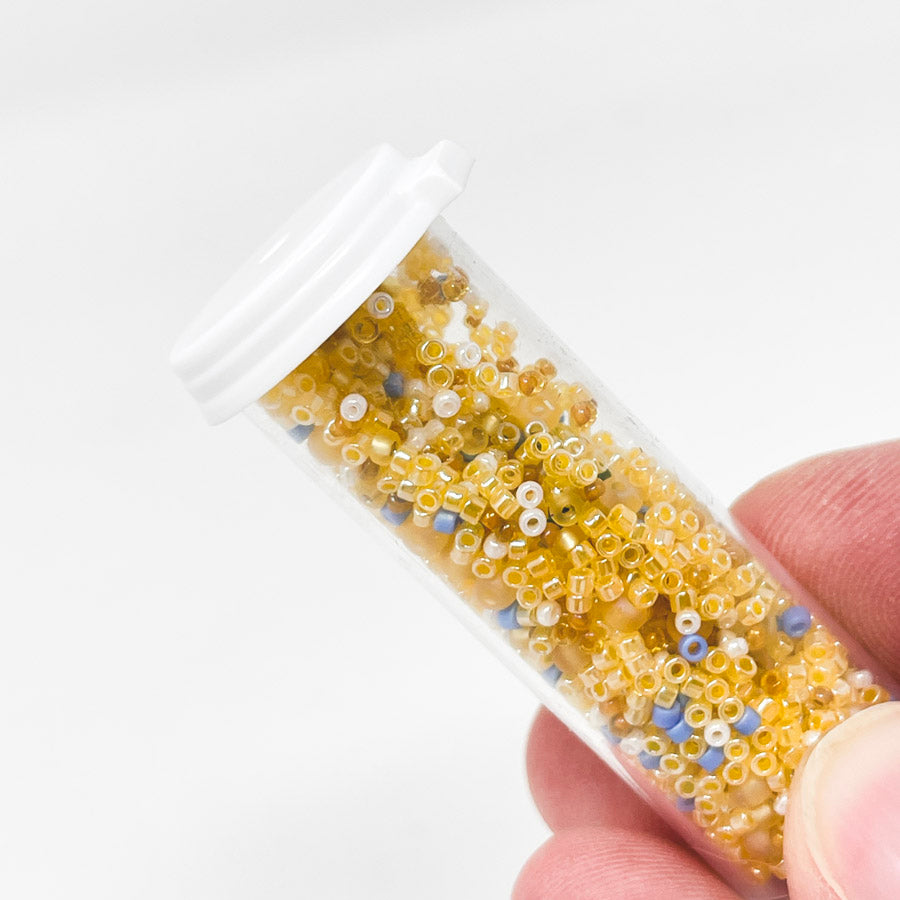 Seed Beads--Yellow and Blue