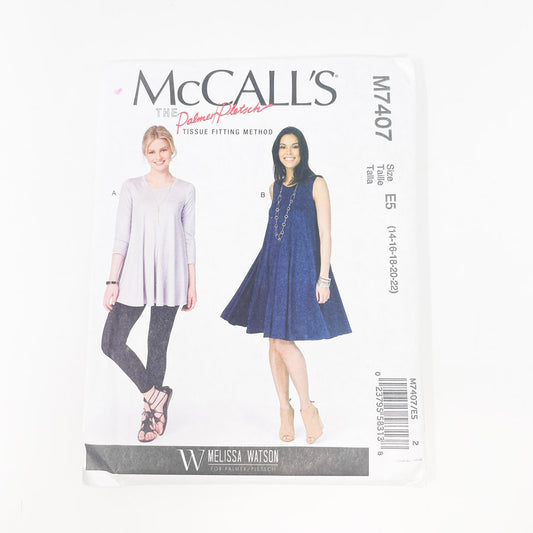 2016- McCall's- M7407- Top and Dresses- Size Tall 14-22