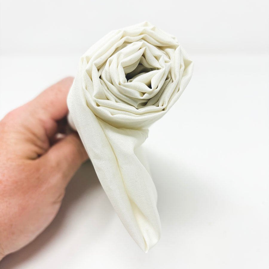 45" x 1 yd. Off-White Poly Blend Fabric