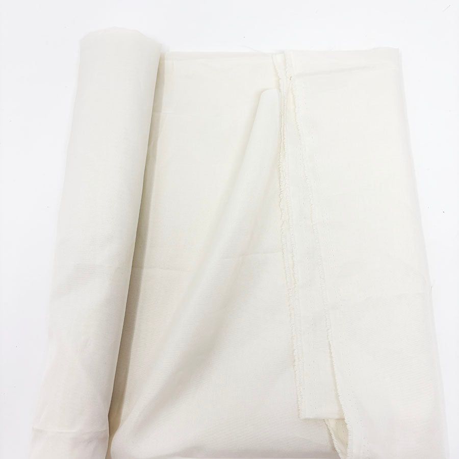 45" x 1 yd. Off-White Poly Blend Fabric
