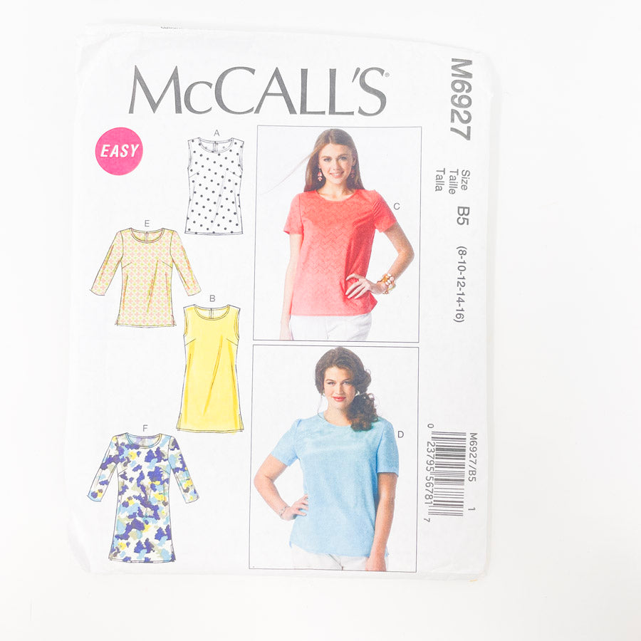 2014- McCall's- M6927- Tops and Tunics- Tall sizes 8-16
