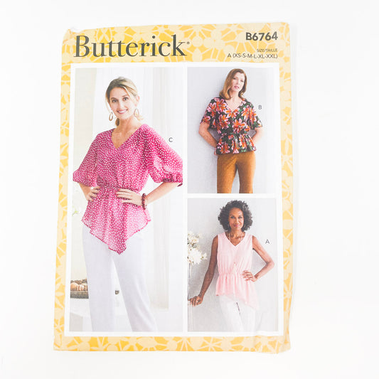 2020- Butterick- B6764- Tops- Sizes XS-XXL