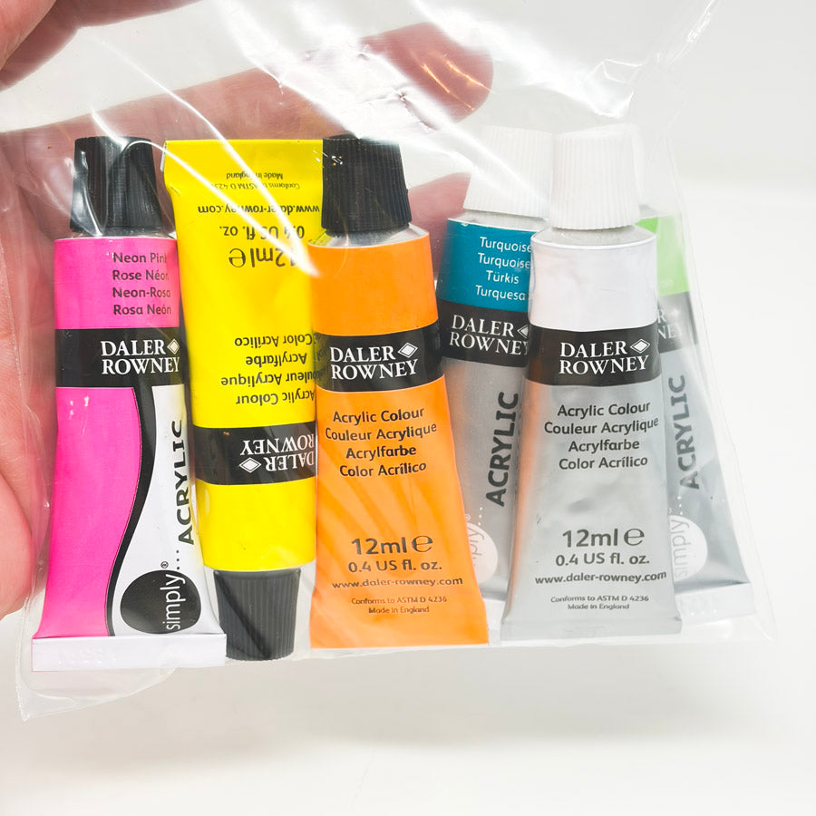 12 ml Daler Rowney Acrylic Paint Tubes (6)