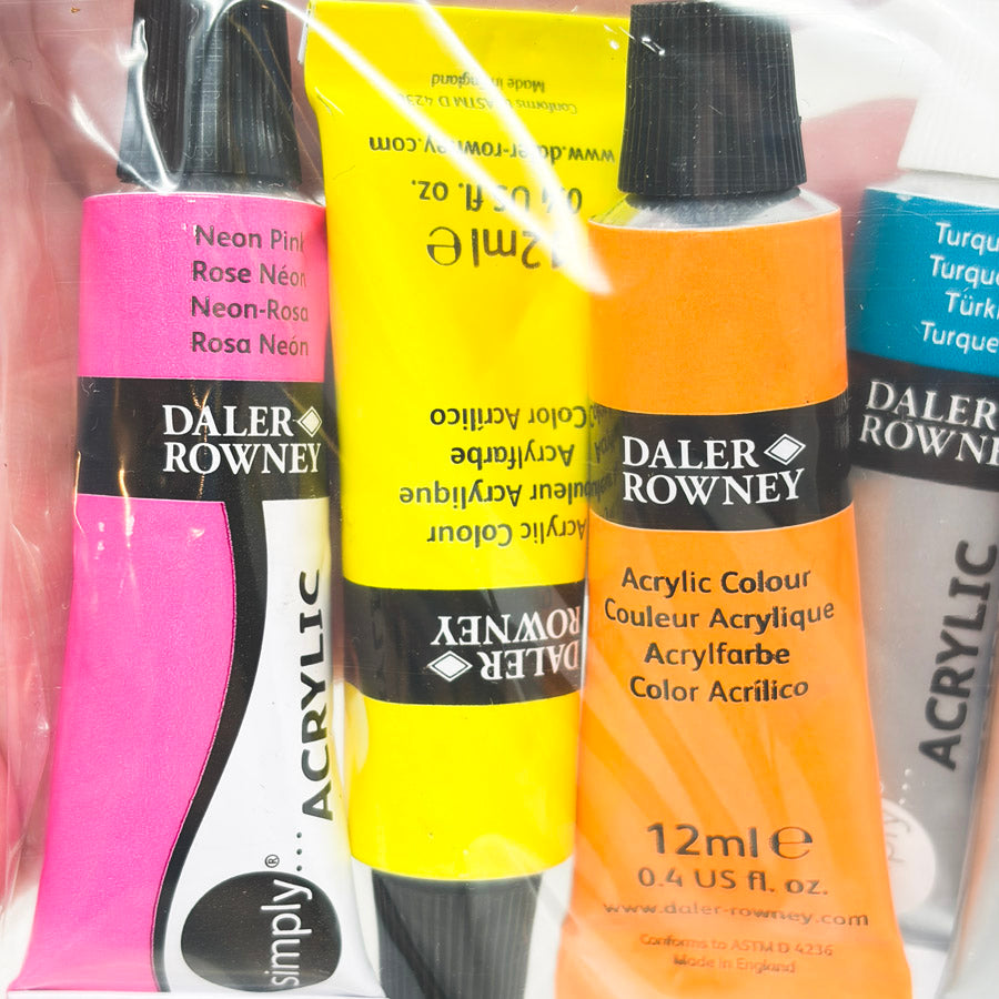 12 ml Daler Rowney Acrylic Paint Tubes (6)