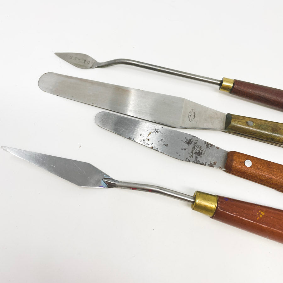 Wood Handle Palette Knife Bundle (4)