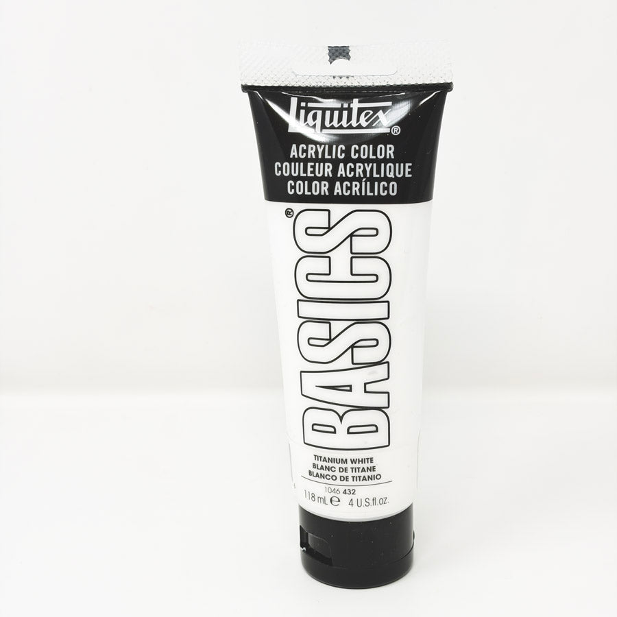 4 oz White Liquitex Basics Acrylic Paint