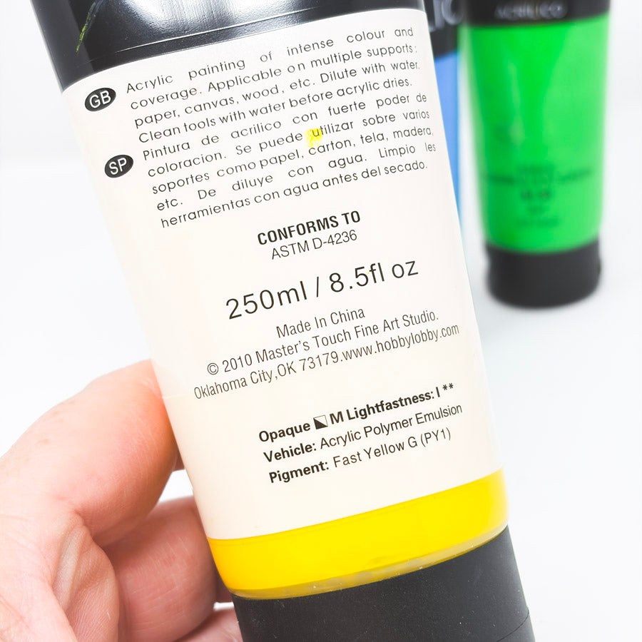 Master's Touch Acrylic Paint Tubes