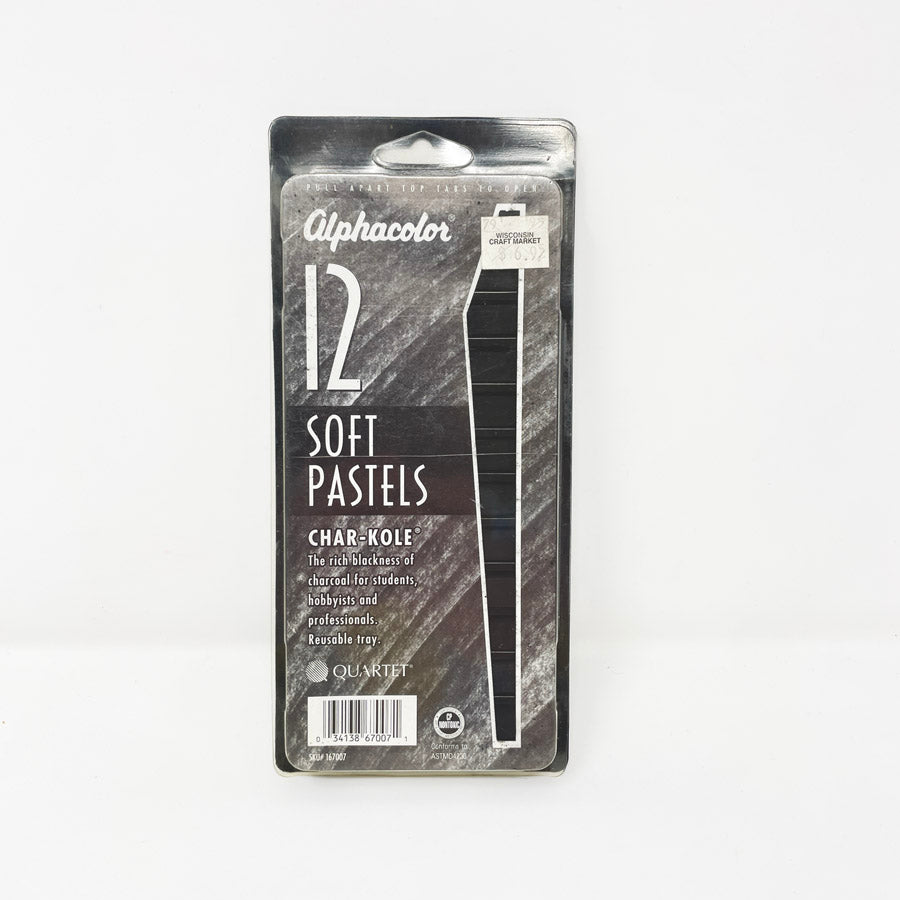Alphacolor 12 Soft Charcoal Pastels