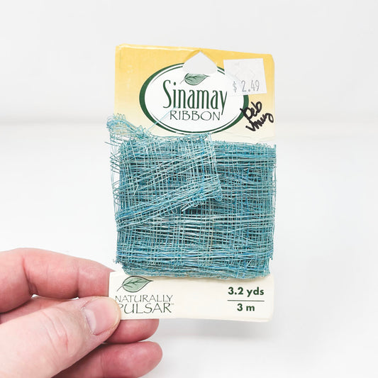 Aqua Sinamay Ribbon