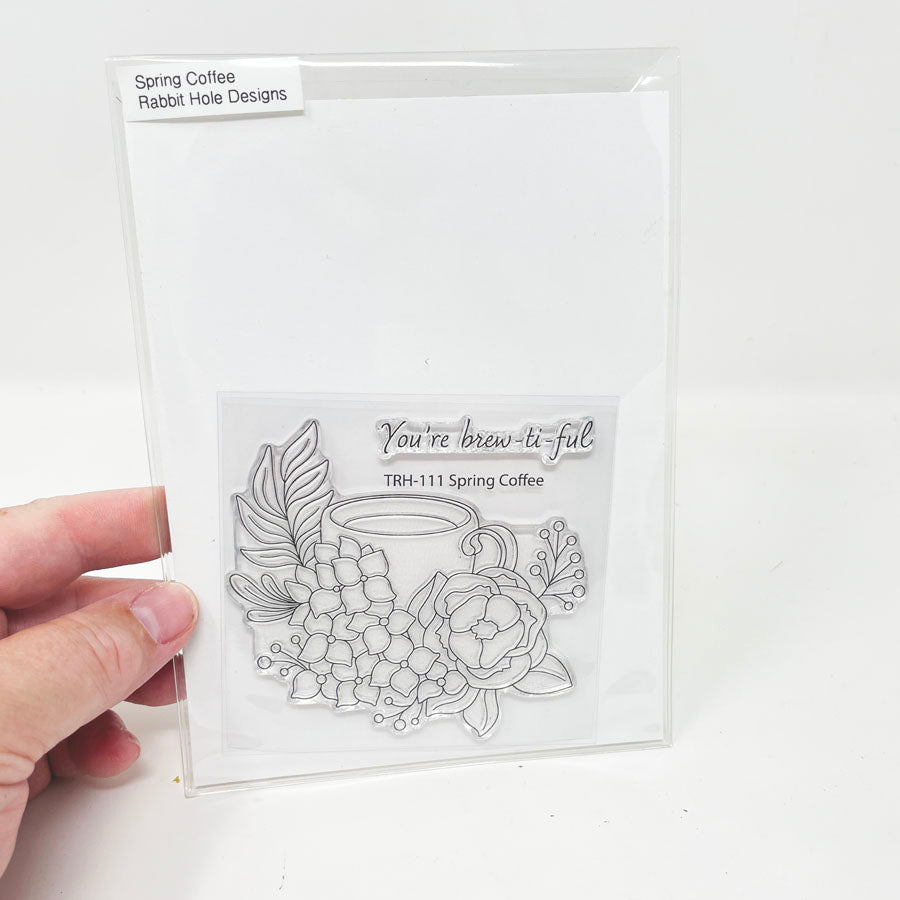 Rabbit Hole Designs Cling Stamps - Spring Coffee
