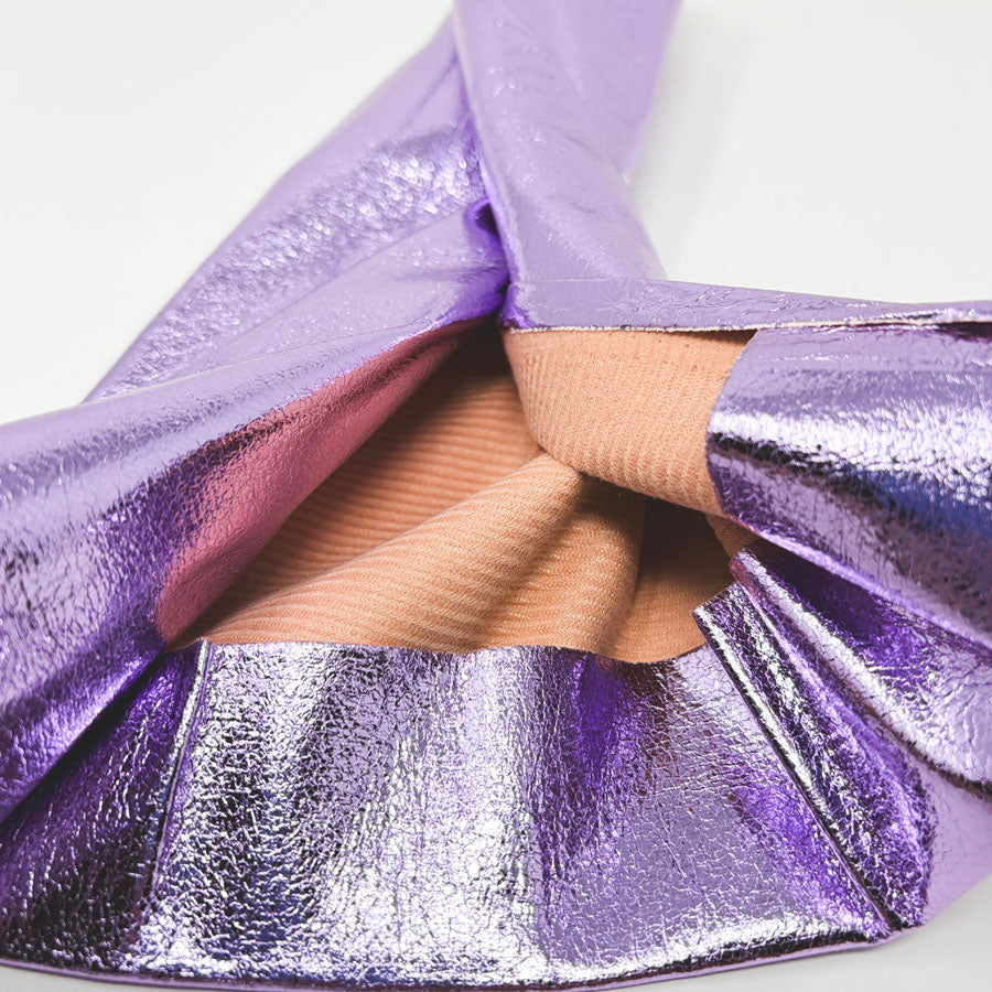 18" x 52" Purple Metallic Faux Leather