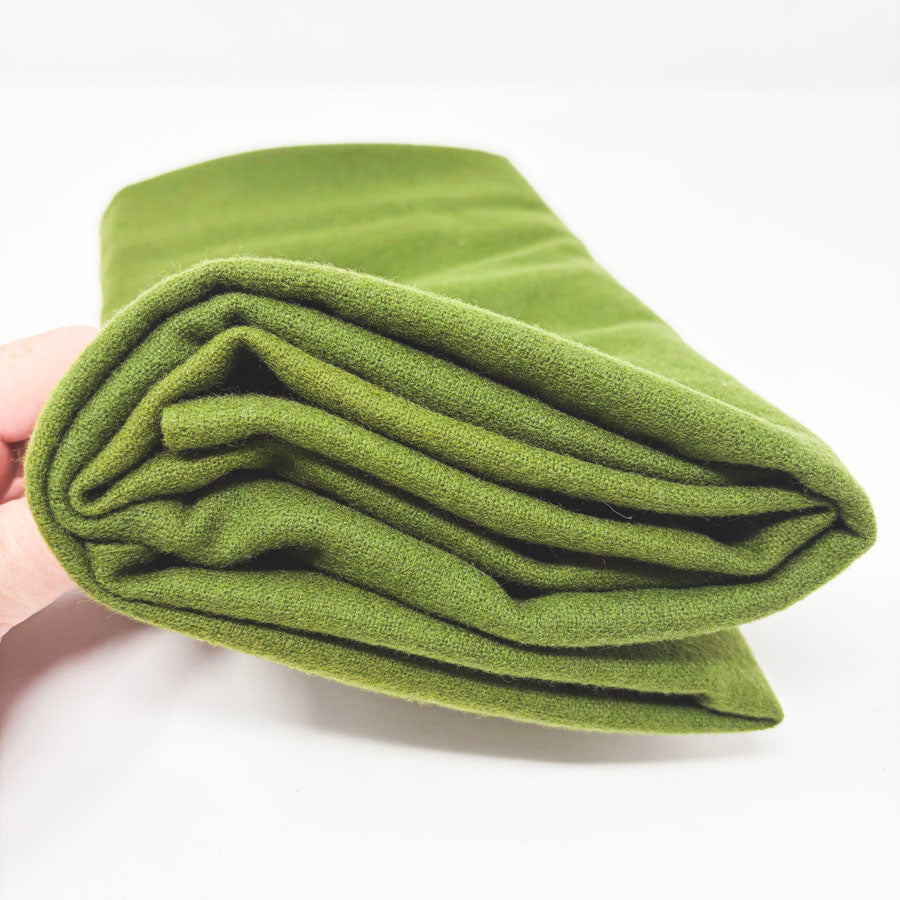 52" x 28" Green Wool Fabric