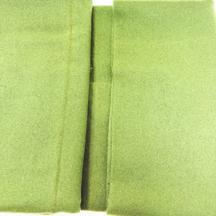 52" x 28" Green Wool Fabric