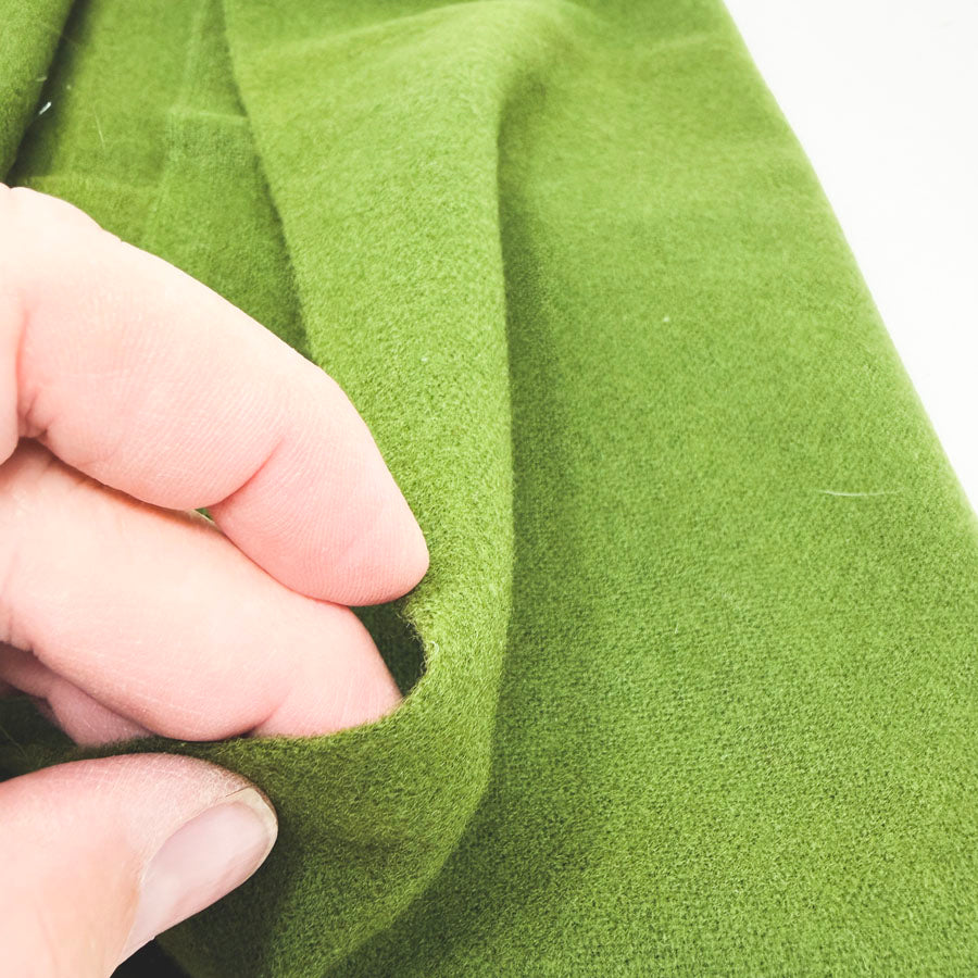 52" x 28" Green Wool Fabric