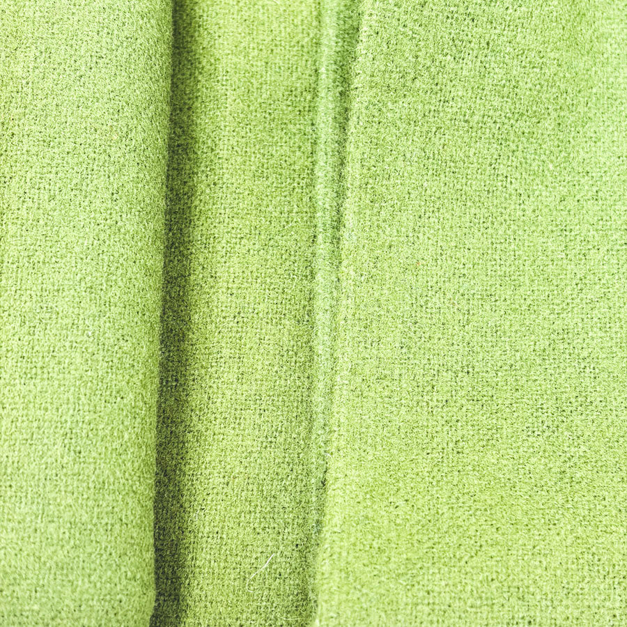 52" x 28" Green Wool Fabric
