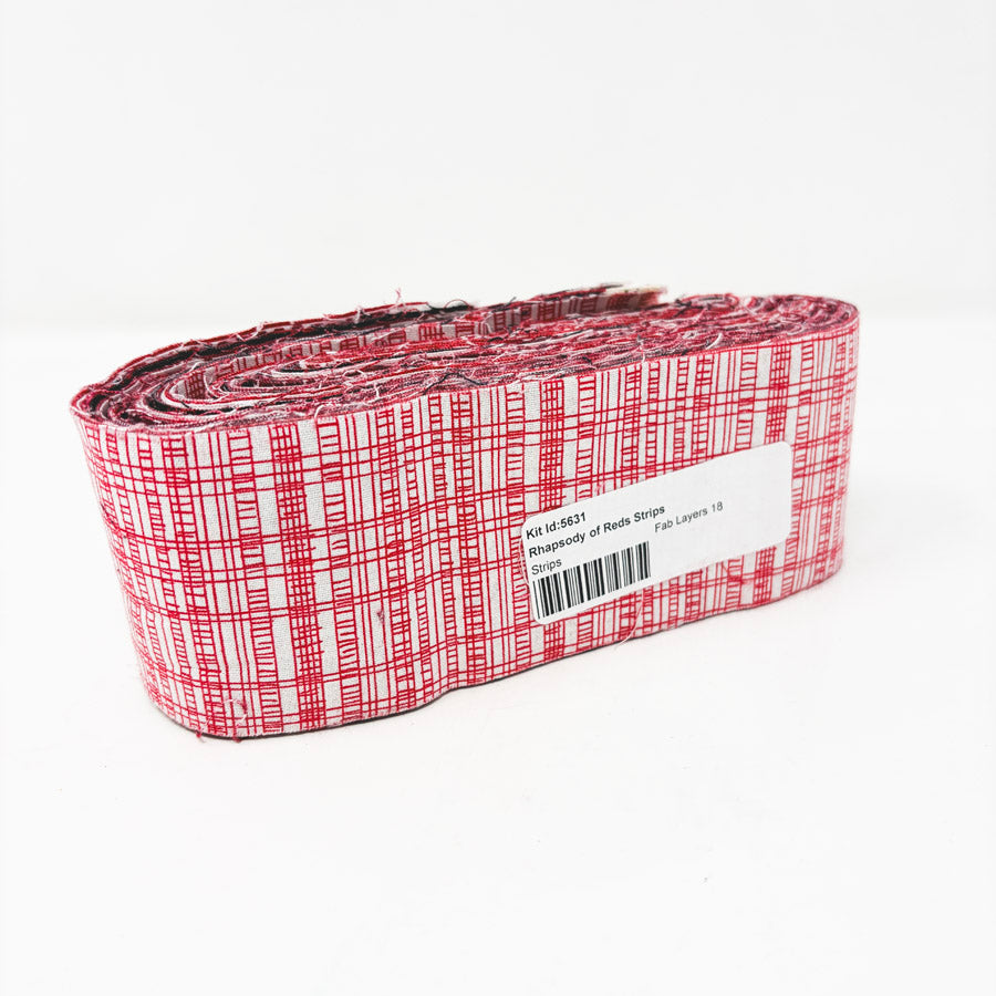 Rhapsody of Red Fabric Strips