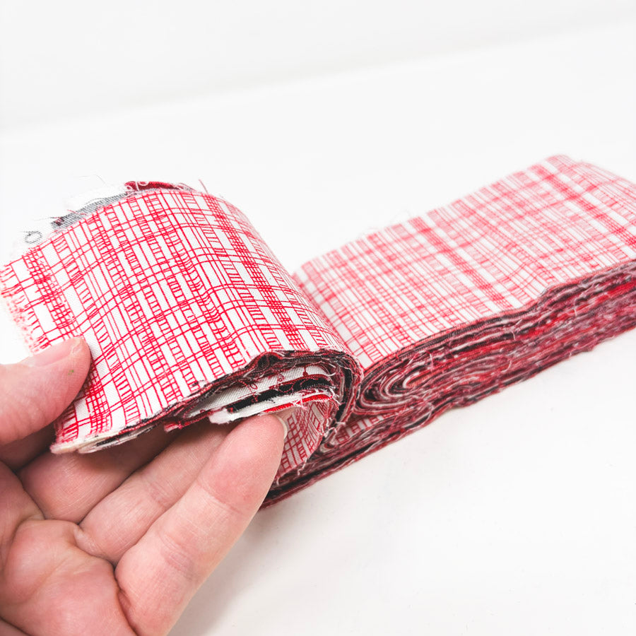 Rhapsody of Red Fabric Strips
