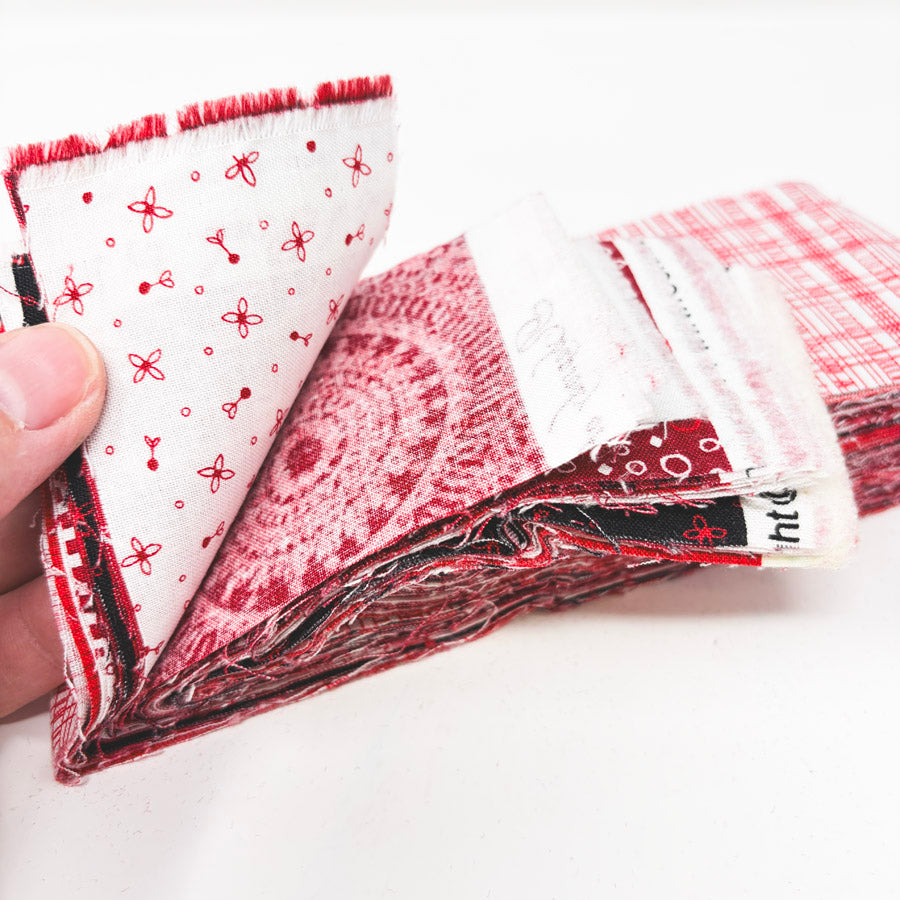 Rhapsody of Red Fabric Strips