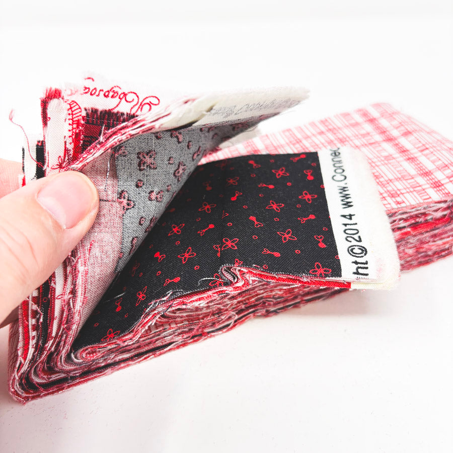 Rhapsody of Red Fabric Strips