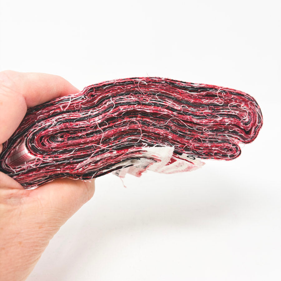 Rhapsody of Red Fabric Strips