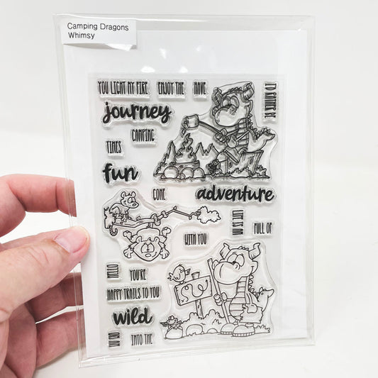 Camping Dragons - Clear Stamp by Whimsy