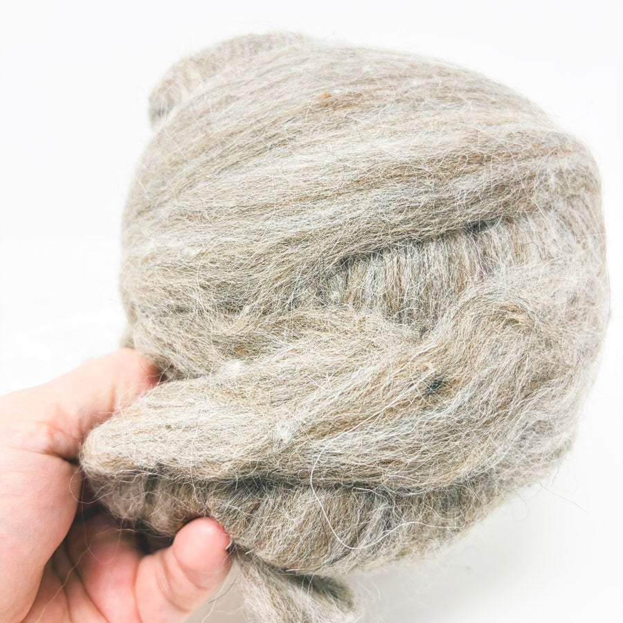 Natural Brown Tweedy Roving – 7.7 oz