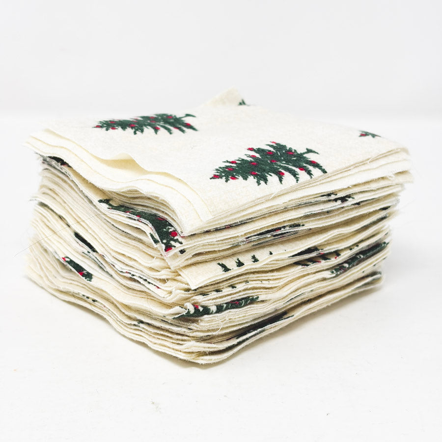 Rustic Pine Print Flannel – 4" Fabric Squares Bundle