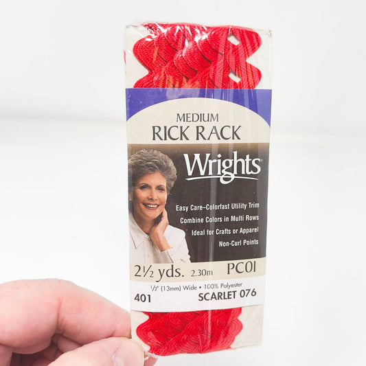 Wrights Scarlet Medium Rick Rack