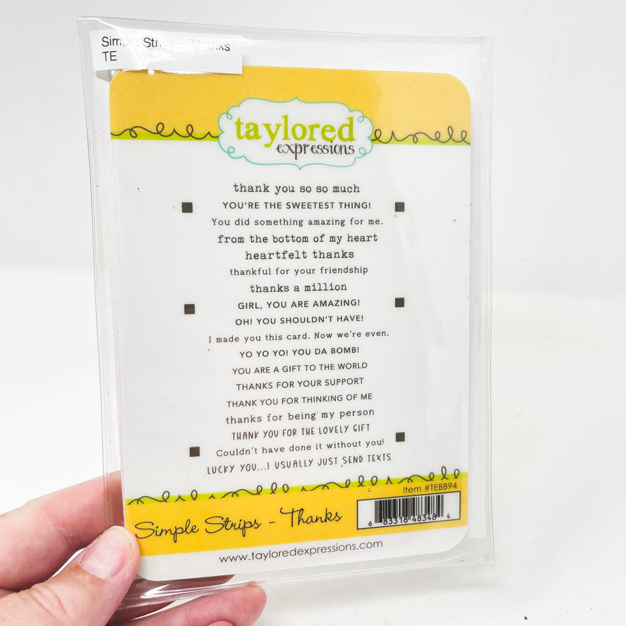 Simple Srtips - Cling Stamps by Taylored Expressions - Pick a Design
