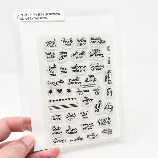 Itty Bitty Sentiments - Clear Stamp by Taylored Expressions