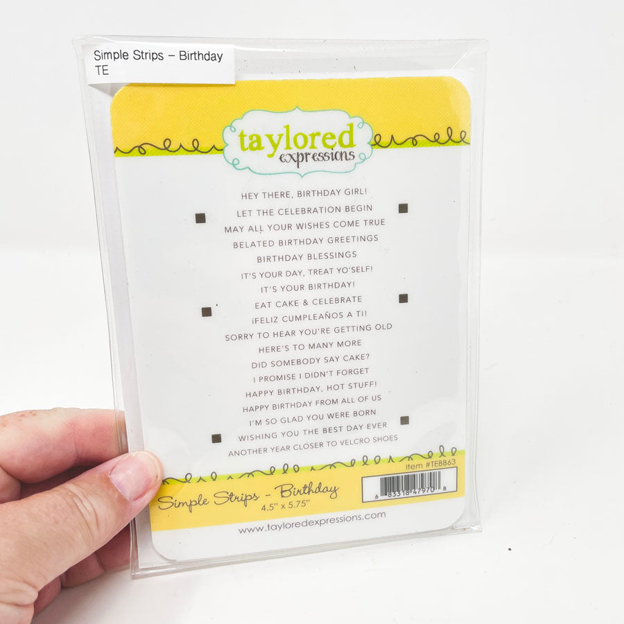 Simple Srtips - Cling Stamps by Taylored Expressions - Pick a Design