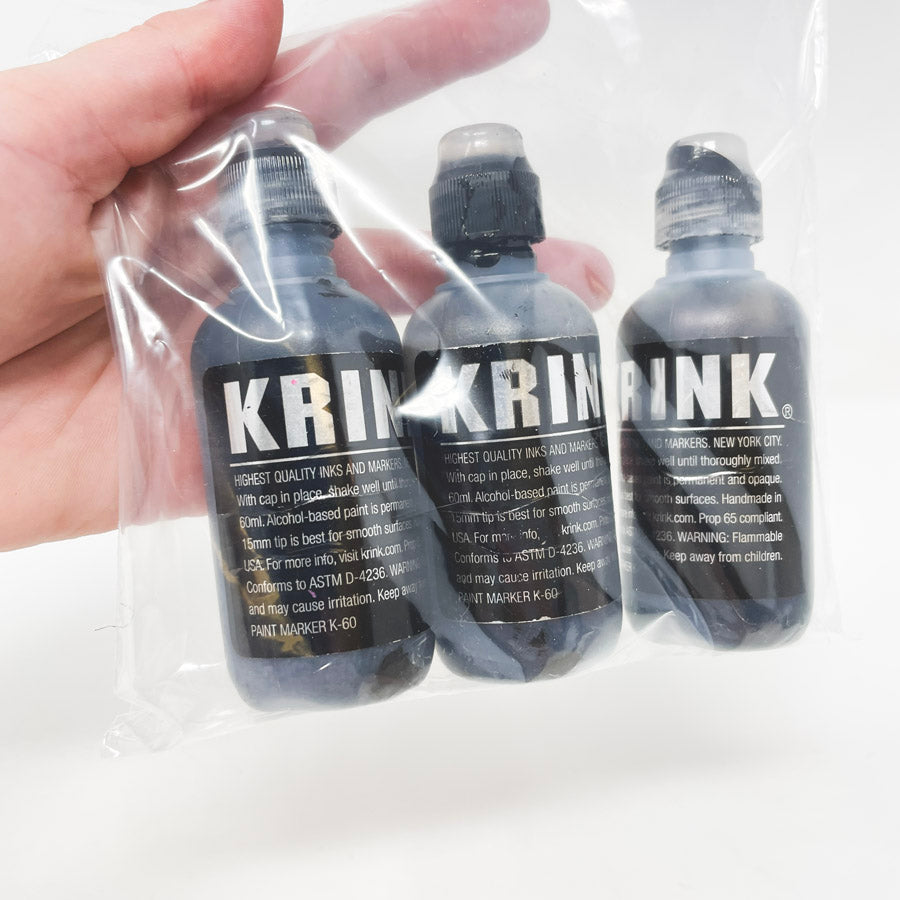 KRINK K-60 Black Paint Markers (3)