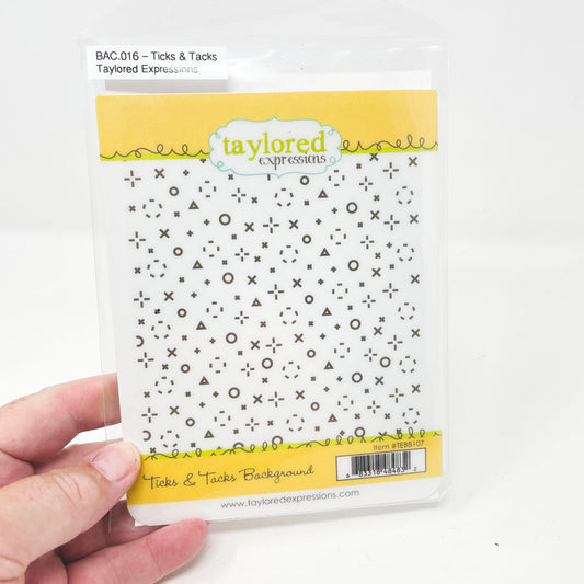 Ticks & Tacks Background - Cling Stamp by Taylored Expressions